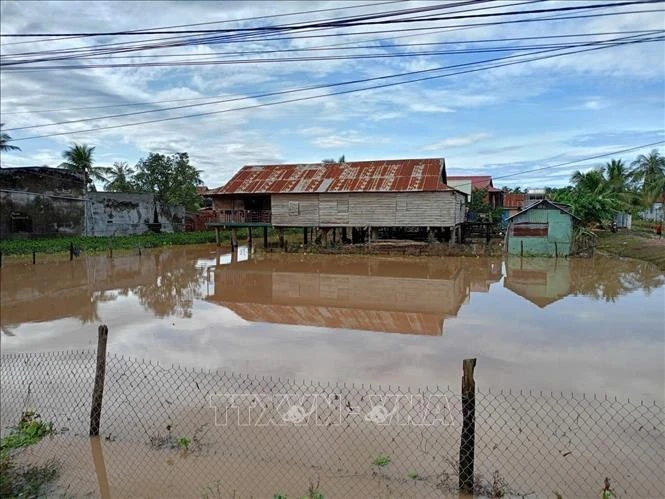 Unas 450 familias de la comuna de Ia Hiao, de la provincia de Gia Lai, quedaron aisladas debido a inundaciones localizadas tras las fuertes lluvias. (Foto: VNA)