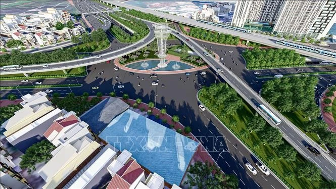 Vista general de la intersección de An Phu, una zona con gran afluencia de tráfico en la entrada este de Ciudad Ho Chi Minh. (Foto: VNA)