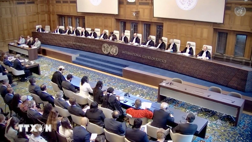 En la sesión de anuncio de la opinión consultiva de la CIJ. (Foto: VNA)