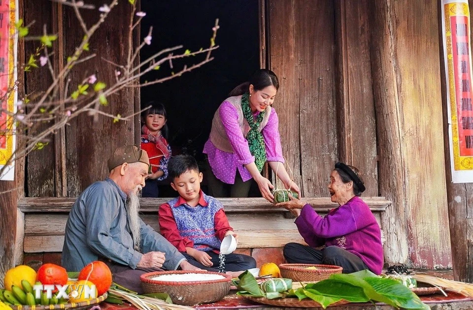 Para los vietnamitas, el Tet es un momento para que los miembros de las familias se reúnan. (Foto: VNA)