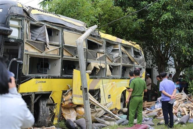 Escena del accidente. (Foto: VNA)
