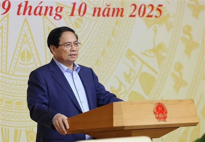El primer ministro de Vietnam, Pham Minh Chinh, preside la cita (Foto: VNA)