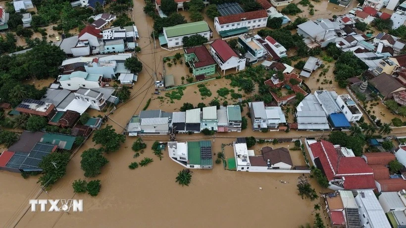 Inundaciones en la provincia de Khanh Hoa. (Foto: VNA)