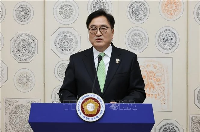 El presidente de la Asamblea Nacional de Corea del Sur, Woo Won Shik. (Foto: Yonhap/VNA)