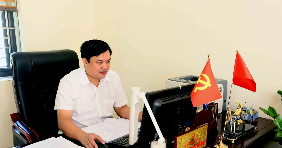 El secretario del Comité partidista en la comuna de Muong Bam, Ha Trung Thang. (Foto: VNA)
