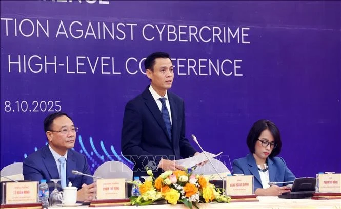 El viceministro de Relaciones Exteriores de Vietnam Dang Hoang Giang en la rueda de prensa. (Foto: VNA)