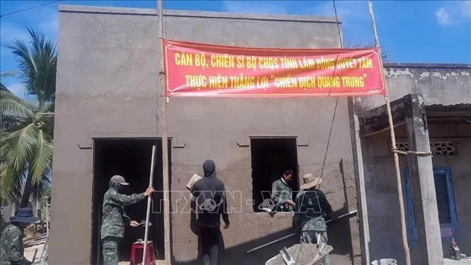 La Campaña de Quang Trung fue completada con gran rapidez por oficiales y soldados del Comando Militar provincial de Lam Dong. (Foto: VNA)