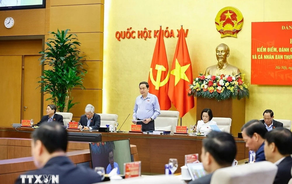 El presidente de la AN, Tran Thanh Man, en una sesión del Comité Permanente de AN. (Foto: VNA)