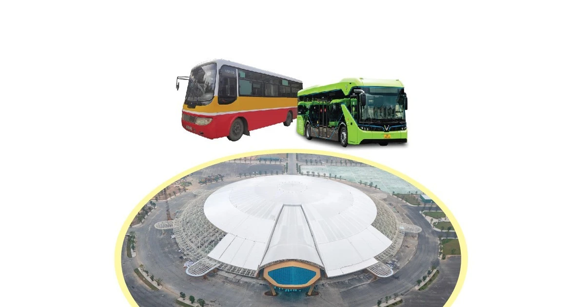 20 rutas de autobús al Centro de Exposiciones de Vietnam