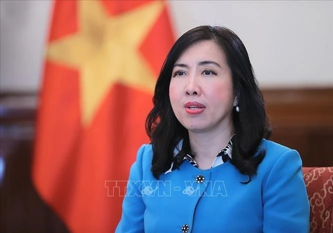 La viceministra de Relaciones Exteriores, Le Thi Thu Hang (Fuente: VNA) 