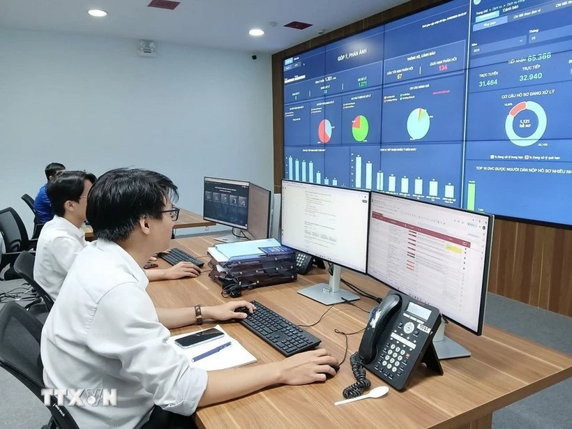 Centro de Monitoreo y Operaciones Inteligentes (COI) de la ciudad de Da Nang (Fuente: VNA)