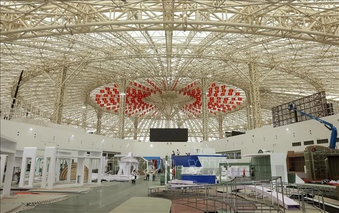 Más del 90 por ciento de la infraestructura técnica está terminada, lista para la Feria de Otoño 2025. (Foto: VNA)