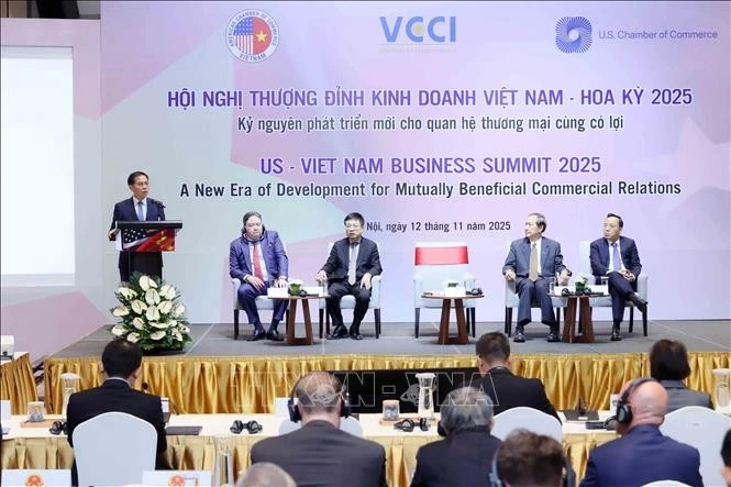 El viceprimer ministro Bui Thanh Son habla en el evento (Fuente: VNA)