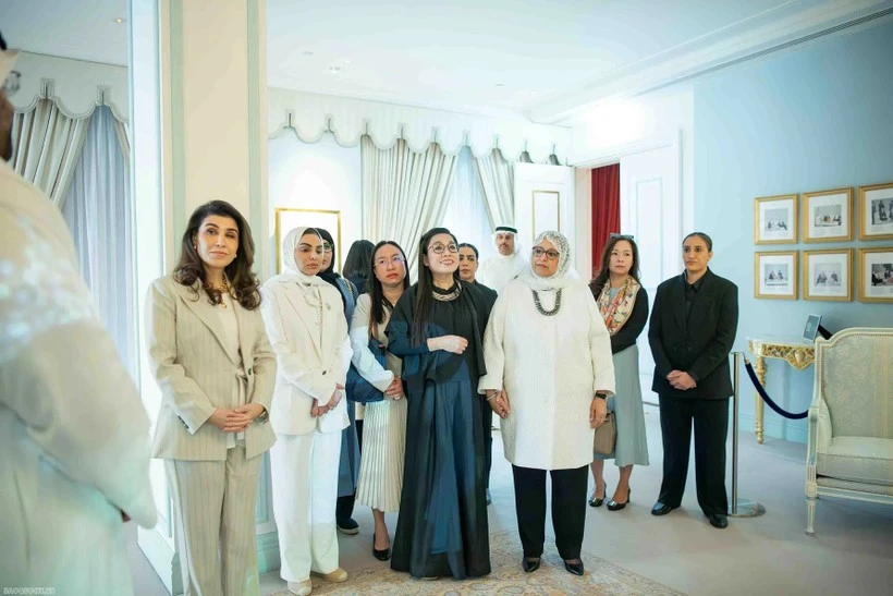 Las esposas de los primeros ministros de Vietnam y Kuwait visitan el museo (Foto: baoquocte.vn)