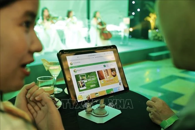 La plataforma de comercio electrónico nongsan.buudien.vn. (Foto: VNA)