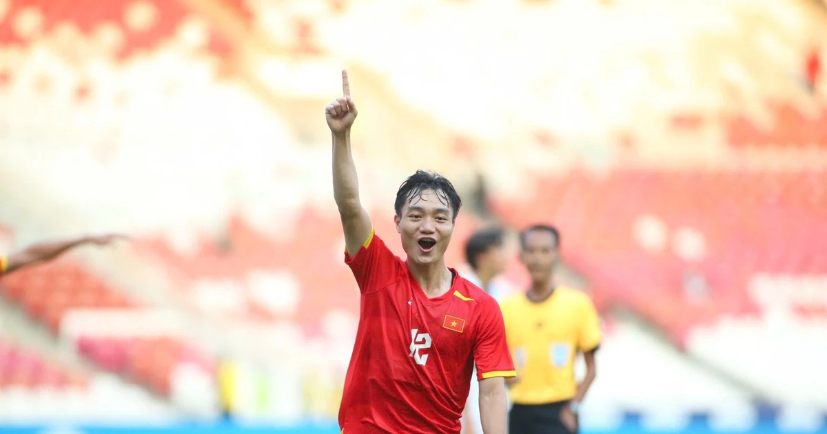 El jugador Xuan Bac anotó el segundo gol en el minuto 54. (Foto: VNA)