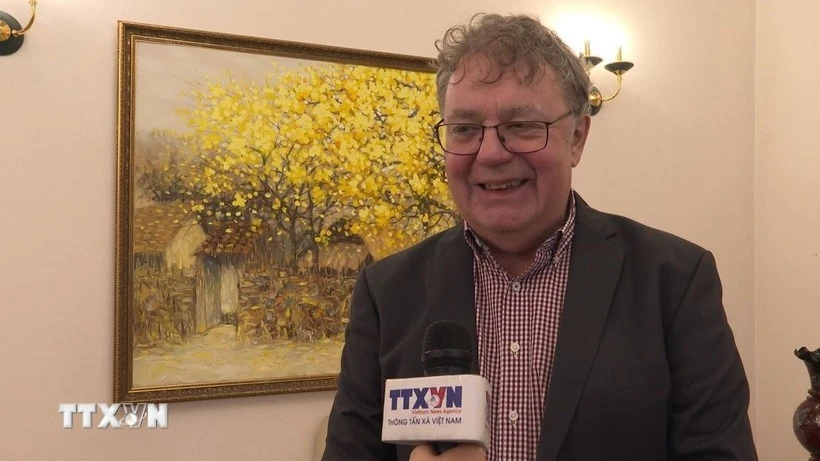 Patrik Köbele, presidente del Partido Comunista de Alemania (Foto: VNA)