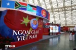 El stand del sector diplomático en la exposición sobre los logros de Vietnam (Foto: VNA)
