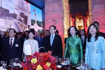 El presidente de Vietnam, Luong Cuong, y su cónyugue en el banquete. (Foto: VNA) 