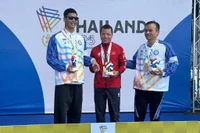 En la prueba masculina de 50 metros braza SB11, Nguyen Van Hanh se alzó con la medalla de oro tras registrar un tiempo de 36,37 segundos. (Fuente: VNA)
