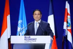 El primer ministro de Vietnam, Pham Minh Chinh, habla en el foro (Fuente: VNA)