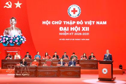 El secretario general del Partido Comunista y presidente de Vietnam, To Lam, habla en el evento. (Foto: VNA)