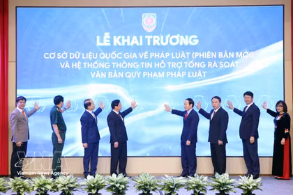 Inauguran nueva versión de Base de datos jurídica nacional. (Foto: VNA)