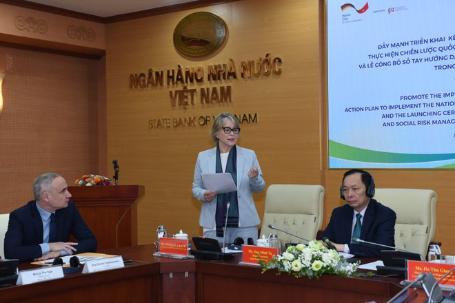 Michaela Baur, directora nacional de GIZ Vietnam, en el foro (Foto: Vietnam+) xanh-td-444444.jpg