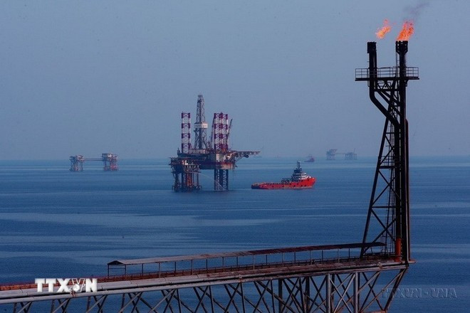 La plataforma tecnológica central nº 2 del yacimiento Bach Ho pertenece a la empresa conjunta Vietnam-Rusia (Vietsovpetro). (Foto: VNA) viet-nam-lien-bang-nga-13.jpg
