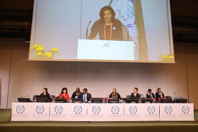 En la 151 Asamblea de la Unión Interparlamentaria en Suiza. (Foto: VNA) img-9168.jpg