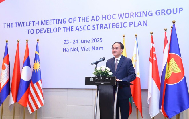 El viceministro del Interior de Vietnam, Vu Chien Thang, interviene en la reunión (Fuente: Vietnam+) ascc-1.jpg