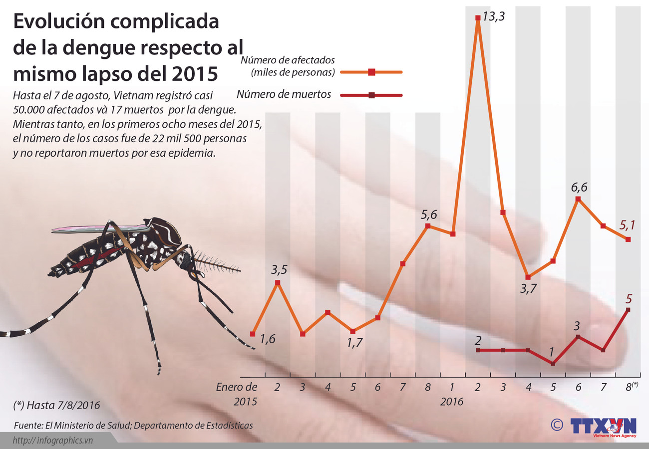 [Infografía] Evolución complicada de la dengue respecto al mismo lapso del 2015 ảnh 1