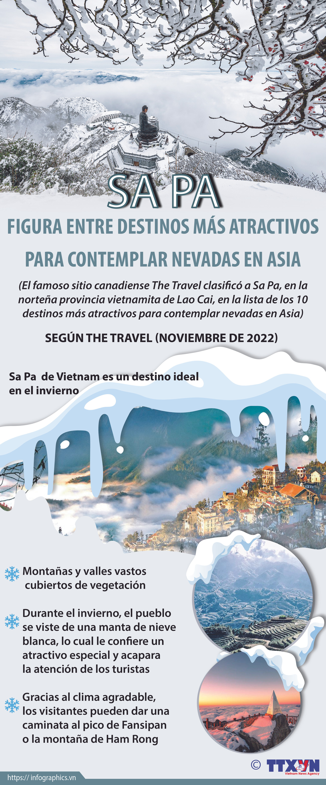 Sa Pa figura entre destinos más atractivos para contemplar nevadas en Asia ảnh 1