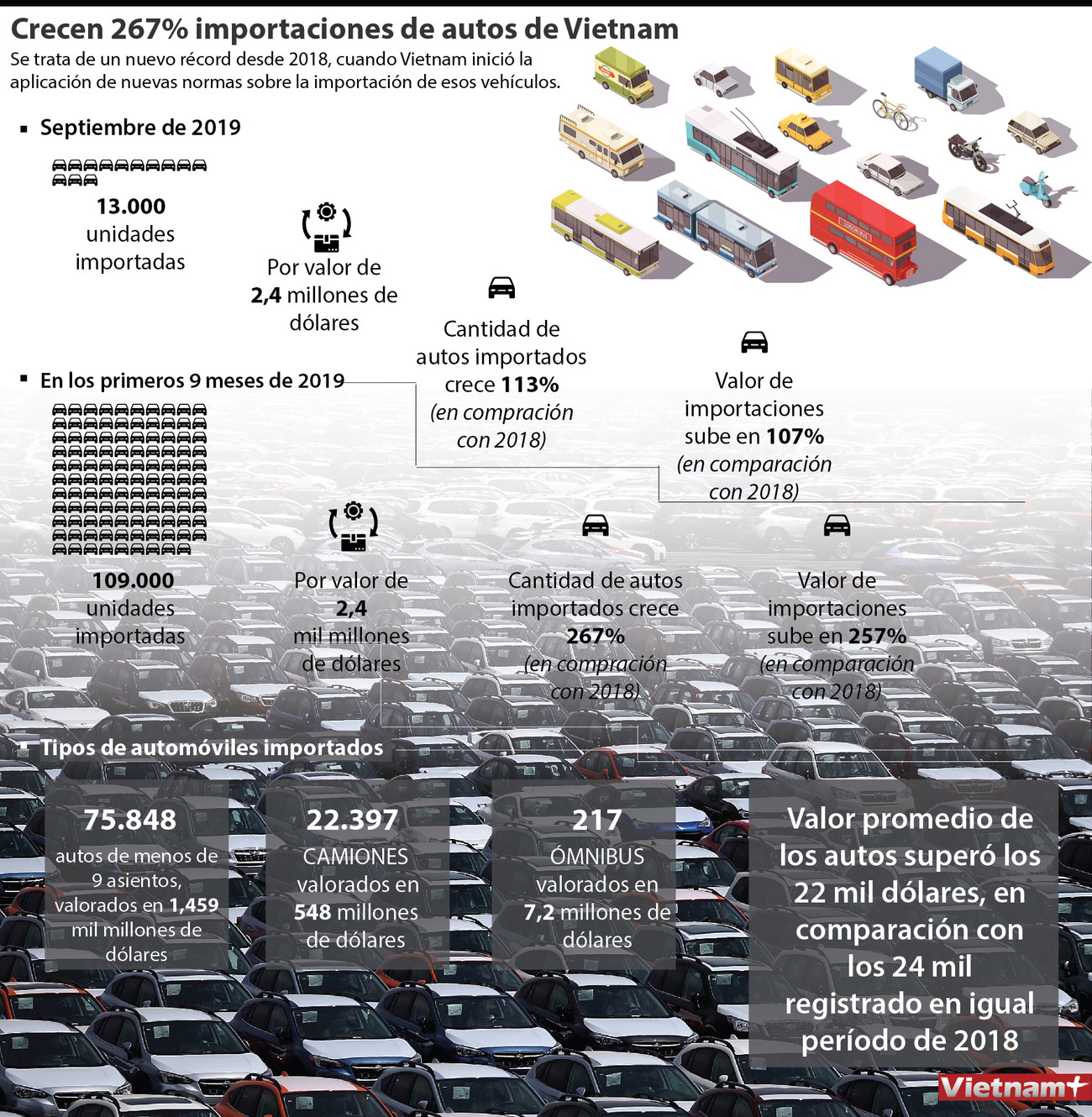 Importaciones de automóviles de Vietnam casi se triplican en nueve meses ảnh 1