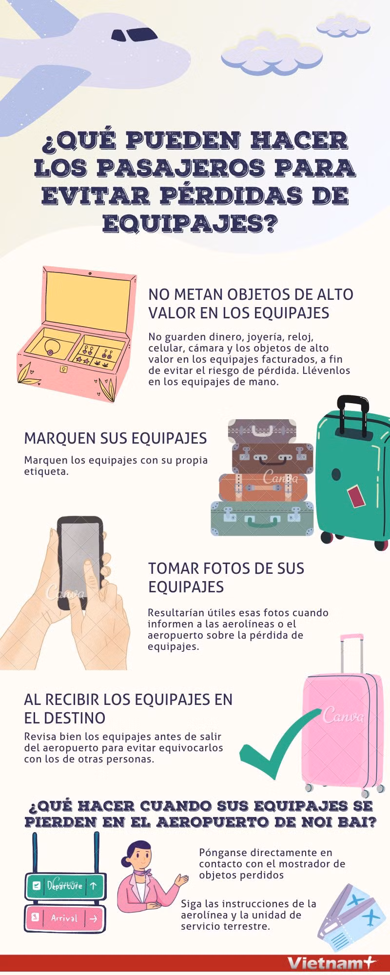 ¿Qué pueden hacer los pasajeros para evitar pérdidas de equipajes? ảnh 1