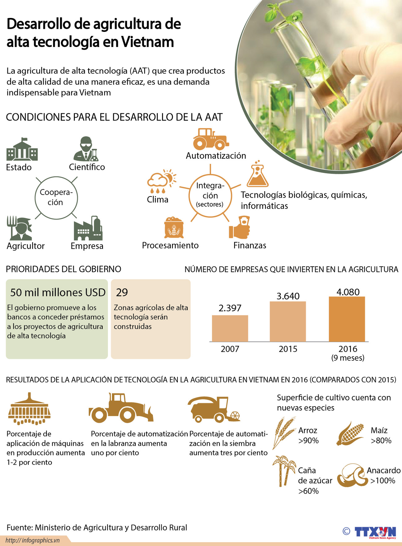 [Infografia] Desarrollo de agricultura de alta tecnología en Vietnam ảnh 1