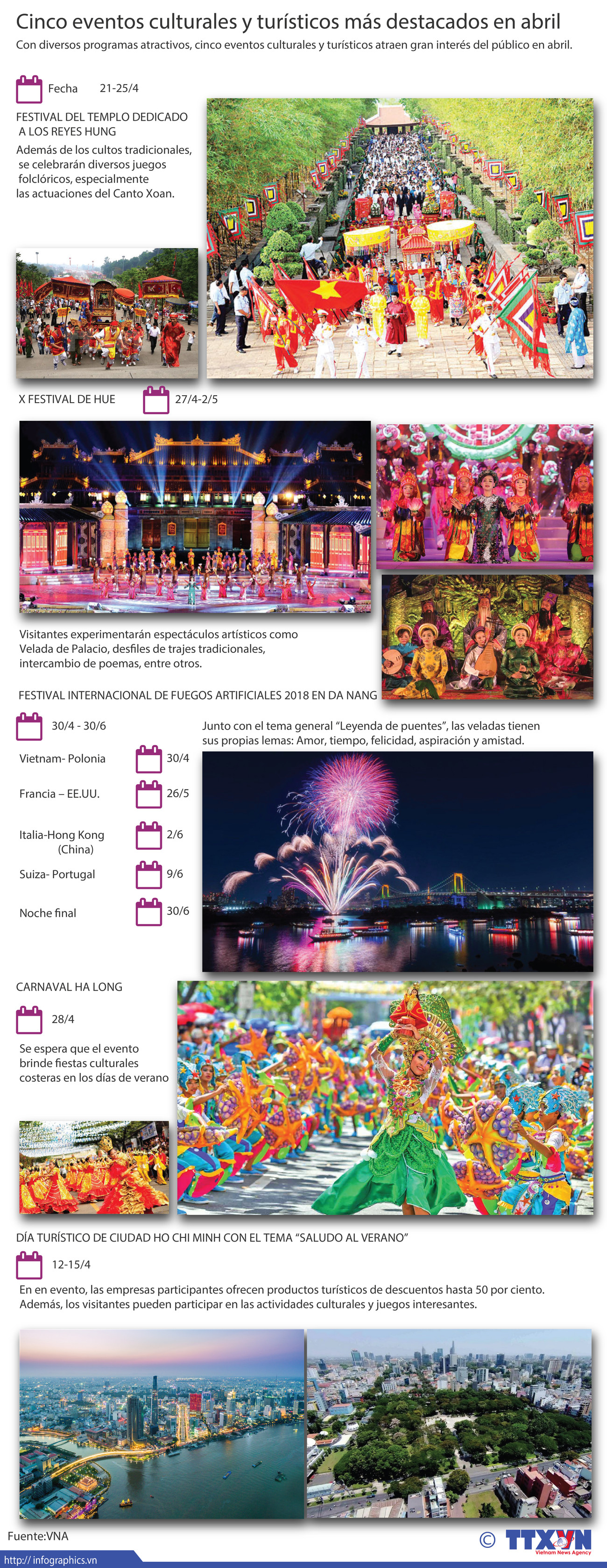 Cinco eventos culturales y turísticos más destacados en abril ảnh 1 Cinco eventos culturales y turísticos más destacados en abril ảnh 1