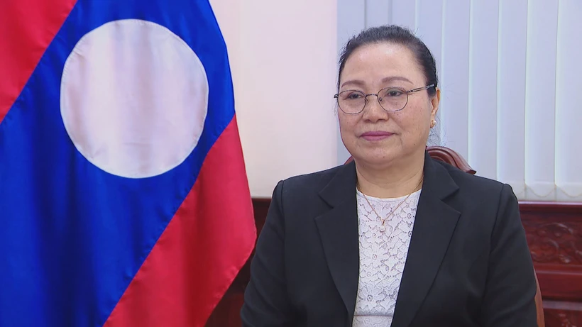 La embajadora de Laos en Vietnam, Khamphao Ernthavanh (Fuente: VNA)