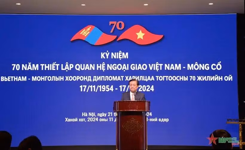 Le Minh Hoan, ministro de Agricultura y Desarrollo Rural del país indochino, pronuncia un discurso en el evento (Fuente: VNA)