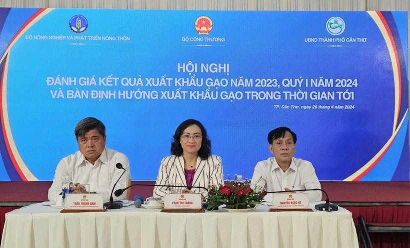En la conferencia sobre exportación de arroz, organizada en la ciudad sureña de Can Tho por el Ministerio de Industria y Comercio de Vietnam (Fuente: Vietnam+) 