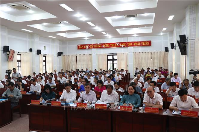 En la XVIII Conferencia del Comité partidista de la provincia vietnamita de Ben Tre (Fuente: VNA)