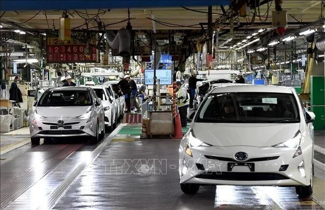 Montaje de automóviles en una fábrica de Toyota en Tailandia (Foto: AFP/VNA)