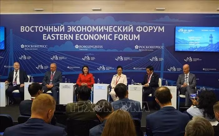 En la sesión de diálogo empresarial entre la ASEAN y Rusia, efectuada en el marco del IX Foro Económico Oriental (EEF 2024) (Fuente: VNA)