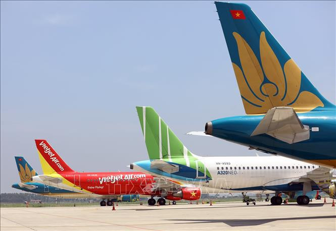 Aviones en el aeropuerto de Noi Bai (Fuente: VNA)