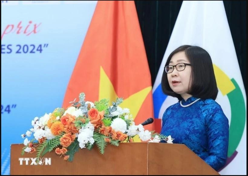 La directora general adjunta de la VNA, Doan Thi Tuyet Nhung, habla en el evento (Foto: VNA)
