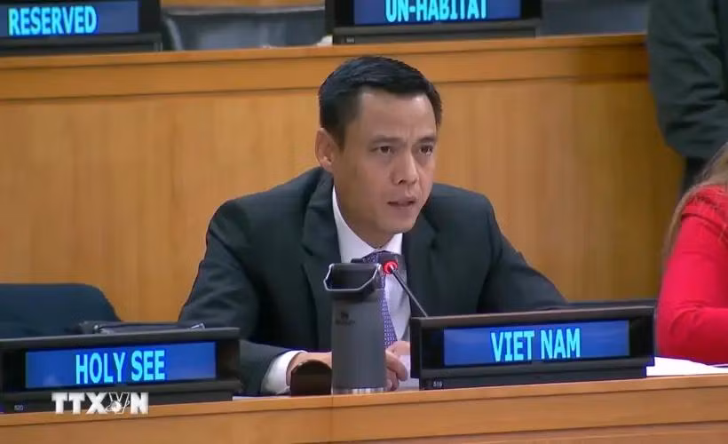 El embajador Dang Hoang Giang, jefe de la misión permanente de Vietnam en la Organización de las Naciones Unidas (ONU) (Fuente: VNA)