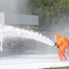 Simulacro de respuesta a emergencias en el reactor nuclear de Da Lat. (Fuente: VNA)