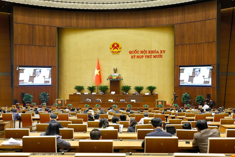 Una sesión de la Asamblea Nacional de Vietnam. (Foto: VNA)