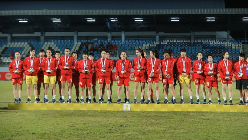 La selección femenina de Vietnam llega a la final del fútbol de los SEA Games. (Foto: VNA)
