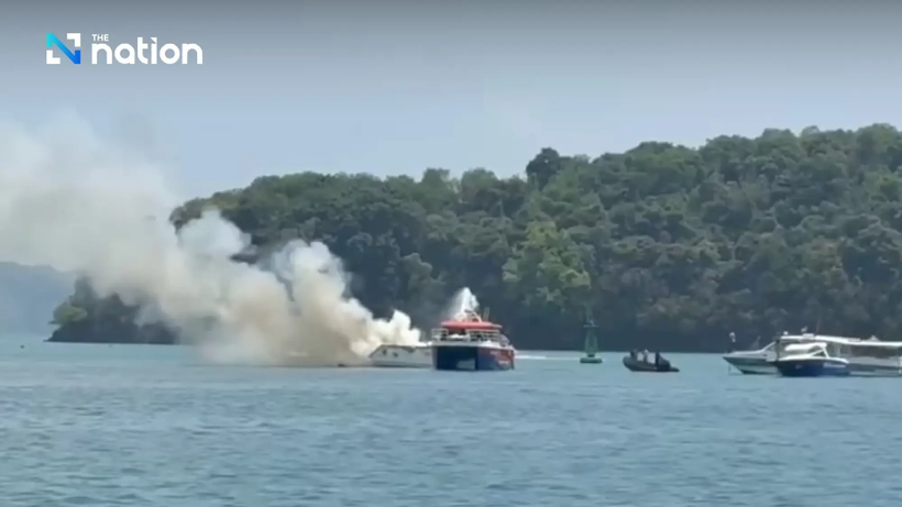 Explosión e incendio de lancha en Phuket deja varios heridos (Foto: The Nation)